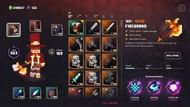 A flame and ice-oriented build including the Ember Robe as the equipped armor (Image via Mojang).